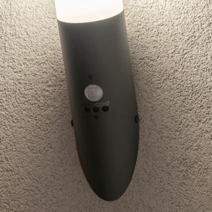 BRILAGI - ELIA utomhusvägglampa med rörelsesensor 1xE27/20W/230V IP44 antracit