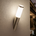 BRILAGI - Utomhusvägglampa med sensor ELIA 1xE27/20W/230V IP44 matt krom