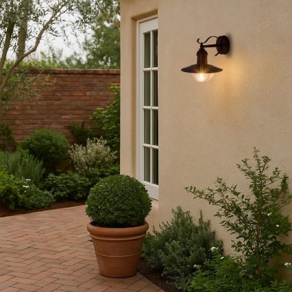 Brilagi - Utomhusvägglampa MOLDE 1xE27/60W/230V IP44 svart