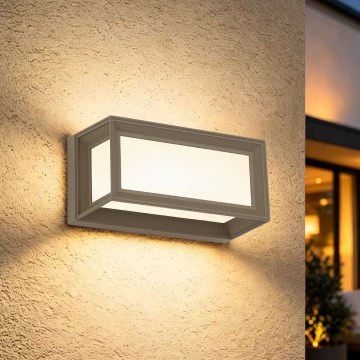 Brilagi - Utomhusvägglampa PARKER 1xE27/60W/230V grå IP44