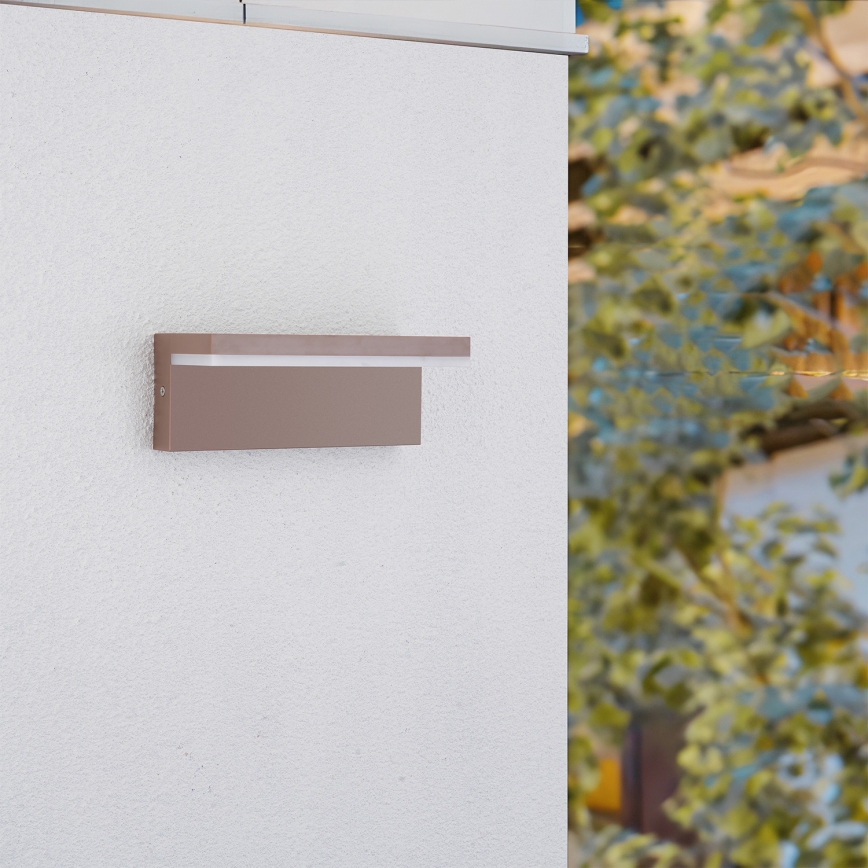 Brilagi - Utomhusvägglampa TESSI LED/10W/230V, brun, IP54