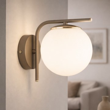 Brilagi - Vägglampa 1xE27/60W/230V beige/guld