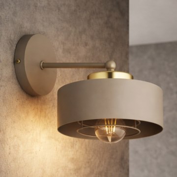 Brilagi - Vägglampa 1xE27/60W/230V beige/guld