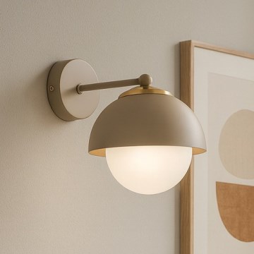 Brilagi - Vägglampa 1xE27/60W/230V beige/guld