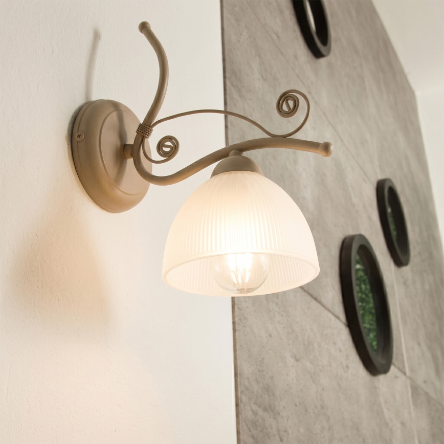 Brilagi - Vägglampa ANTICO MODERN 1xE27/60W/230V beige