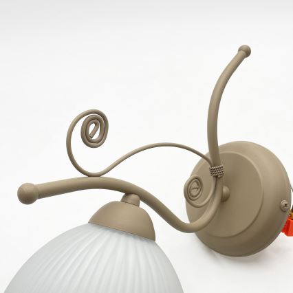 Brilagi - Vägglampa ANTICO MODERN 1xE27/60W/230V beige