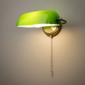 Brilagi - Vägglampa BANK OFFICE 1xE27/60W/230V mässing/grön