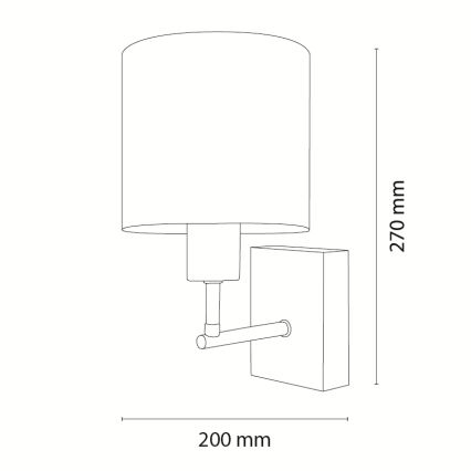BRILAGI - Barns vägglampa BOBO WOOD 1xE27/25W/230V ek/svart/beige/prickar