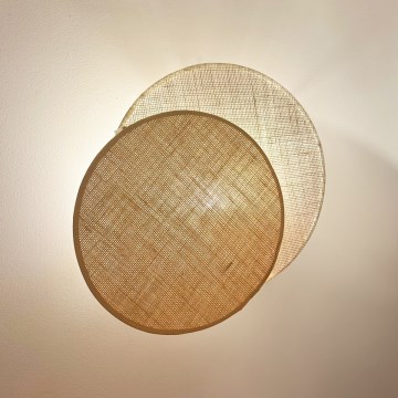 Brilagi - Vägglampa CIRCLES 1xE27/15W/230V 45x45 cm beige/krämfärgad