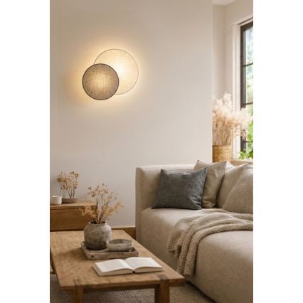 Brilagi - Vägglampa CIRCLES 1xE27/60W/230V diam. 35 cm krämfärgad/grå