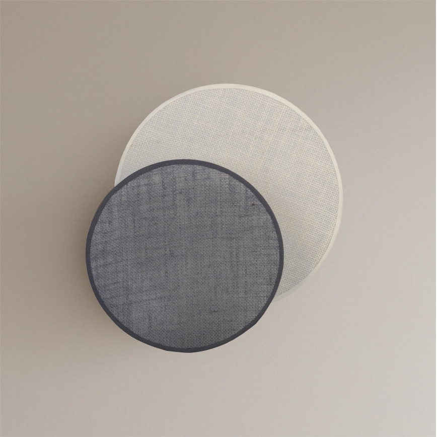 Brilagi - Vägglampa CIRCLES 1xE27/60W/230V diam. 35 cm krämfärgad/grå