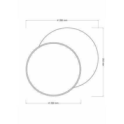 Brilagi - Vägglampa CIRCLES 1xE27/60W/230V diam. 35 cm krämfärgad/grå