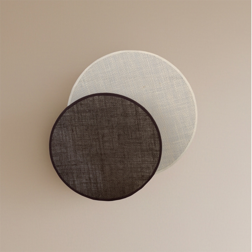 Brilagi - Vägglampa CIRCLES 1xE27/60W/230V Ø 35 cm krämvit/brun