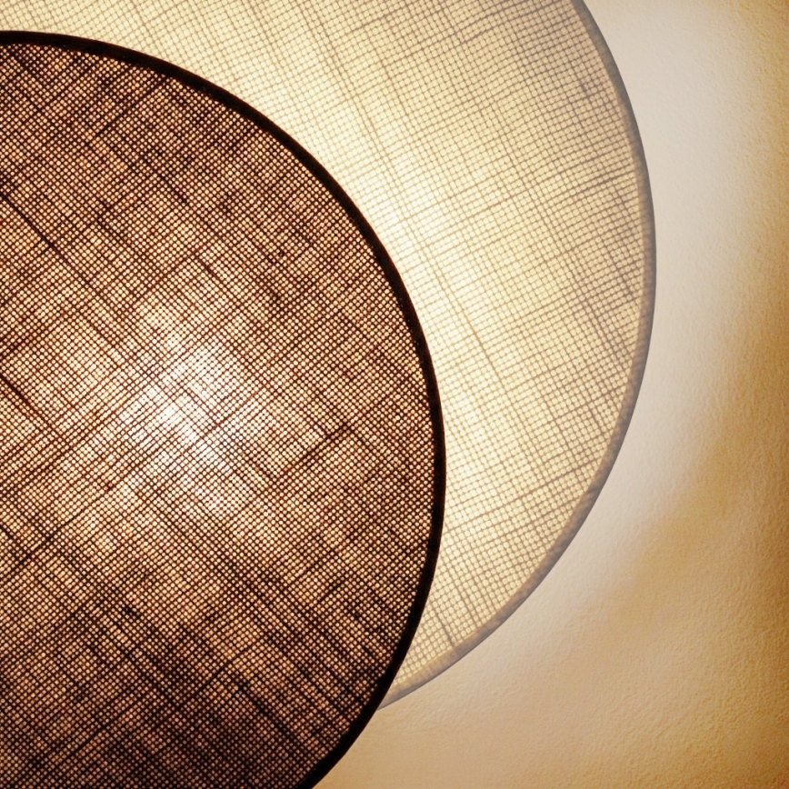 Brilagi - Vägglampa CIRCLES 1xE27/60W/230V Ø 35 cm krämvit/brun