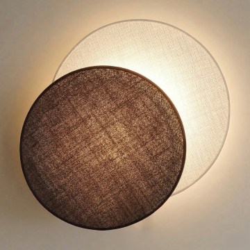 Brilagi - Vägglampa CIRCLES 1xE27/60W/230V Ø 45 cm krämvit/brun