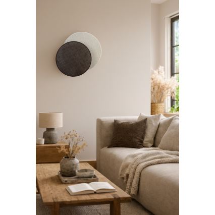 Brilagi - Vägglampa CIRCLES 1xE27/60W/230V Ø 45 cm krämvit/brun