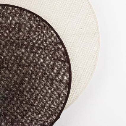 Brilagi - Vägglampa CIRCLES 1xE27/60W/230V Ø 45 cm krämvit/brun