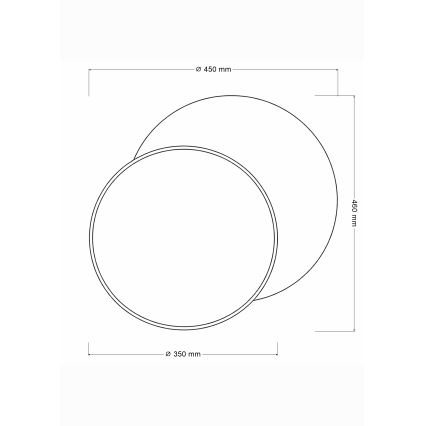 Brilagi - Vägglampa CIRCLES 1xE27/60W/230V Ø 45 cm krämvit/brun