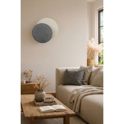 Brilagi - Vägglampa CIRCLES 1xE27/60W/230V Ø 45 cm krämvit/grå