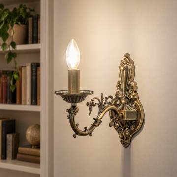 BRILAGI - Vägglampa CLASSIC 1xE14/10W/230V mässing