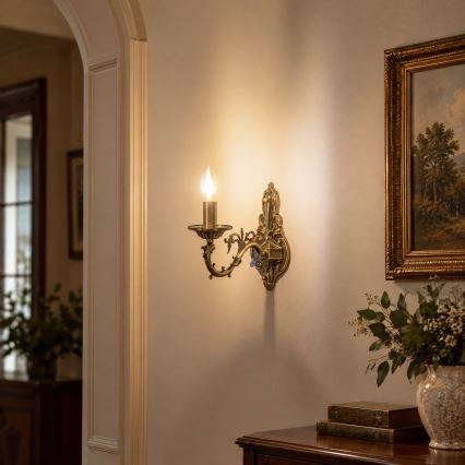 BRILAGI - Vägglampa CLASSIC 1xE14/10W/230V mässing
