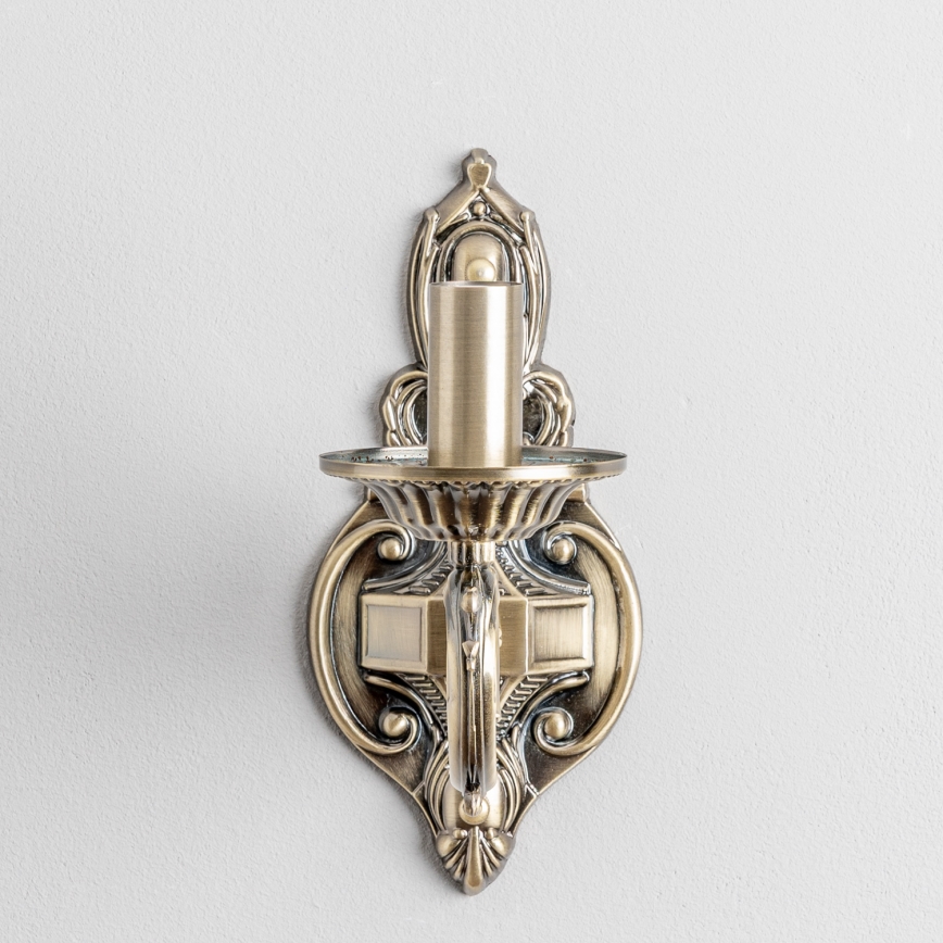 BRILAGI - Vägglampa CLASSIC 1xE14/10W/230V mässing