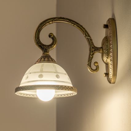 BRILAGI - Vägglampa CLASSIC 1xE27/60W/230V mässing