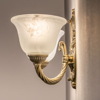 BRILAGI - Vägglampa CLASSIC 2xE14/10W/230V mässing