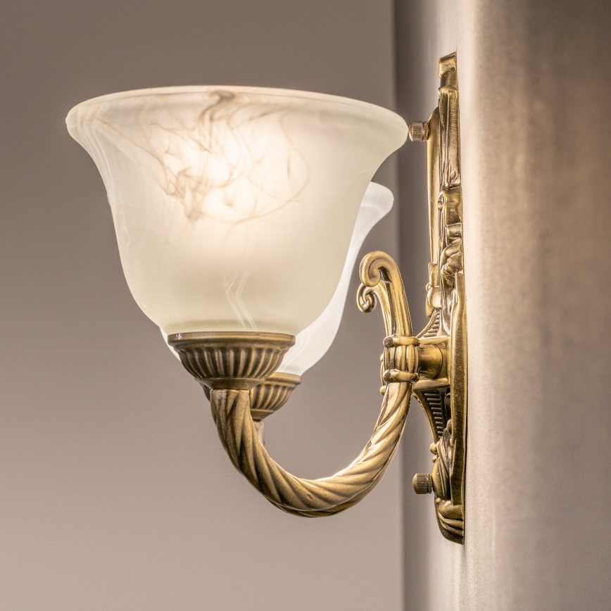 BRILAGI - Vägglampa CLASSIC 2xE14/10W/230V mässing