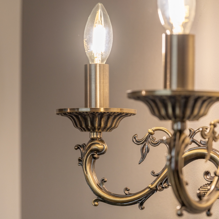 BRILAGI - Vägglampa CLASSIC 2xE14/10W/230V mässing