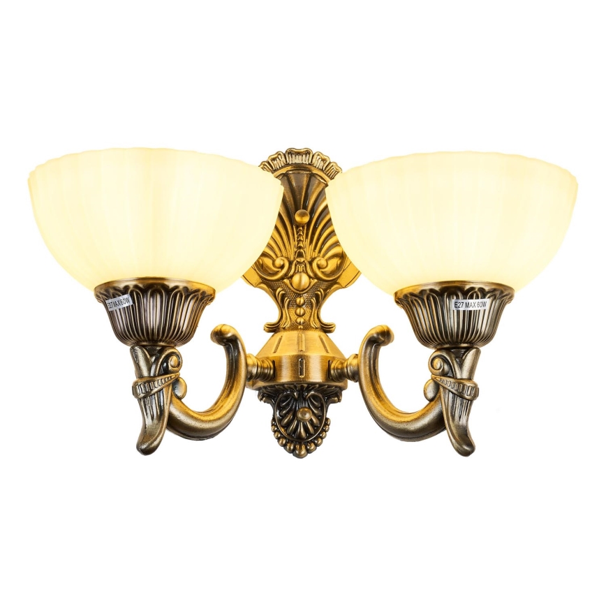 Brilagi - Vägglampa CLASSIC 2xE27/60W/230V mässing