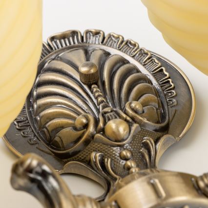 Brilagi - Vägglampa CLASSIC 2xE27/60W/230V mässing