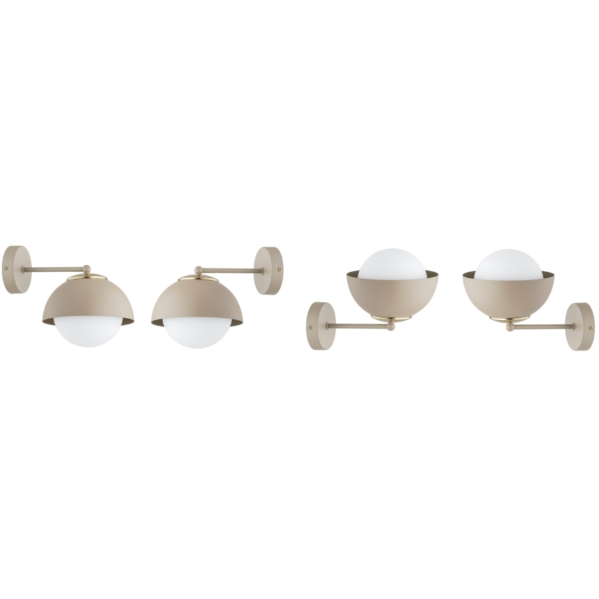 Brilagi - Vägglampa COSMO 1xE27/60W/230V beige/guld