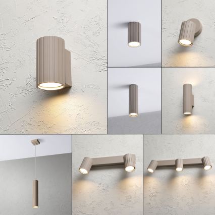 Brilagi - Vägglampa CRISPINA 1xGU10/10W/230V 10 cm beige