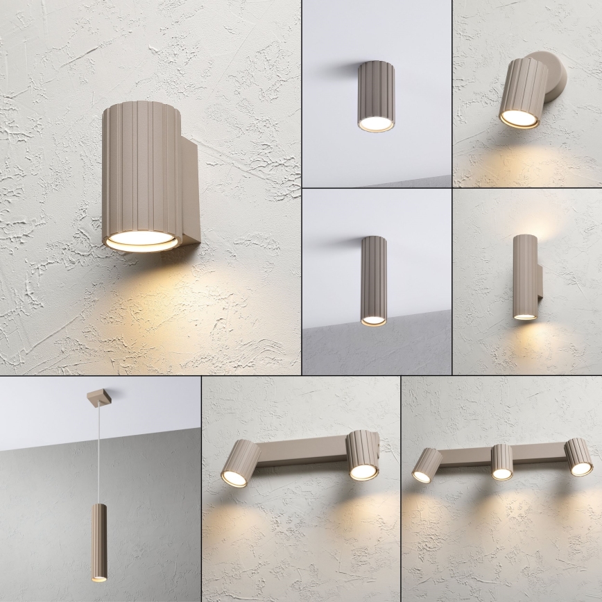 Brilagi - Vägglampa CRISPINA 1xGU10/10W/230V 10 cm beige