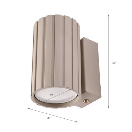 Brilagi - Vägglampa CRISPINA 1xGU10/10W/230V 10 cm beige
