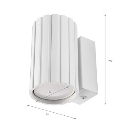 Brilagi - Vägglampa CRISPINA 1xGU10/10W/230V 10 cm vit