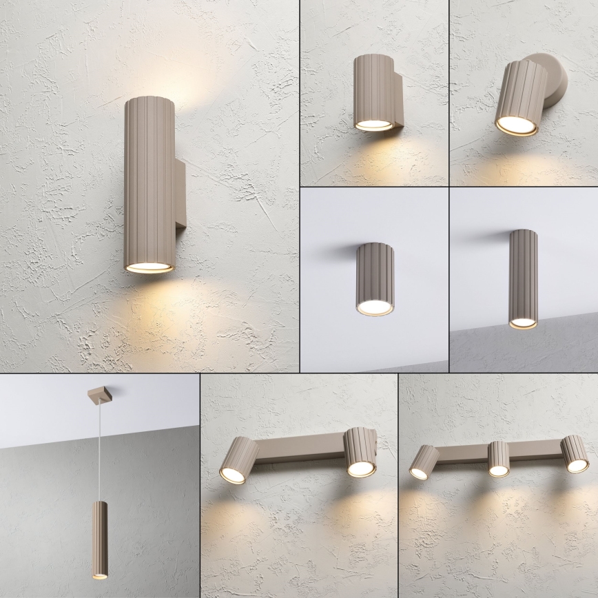 Brilagi - Vägglampa CRISPINA 2xGU10/10W/230V 20 cm beige