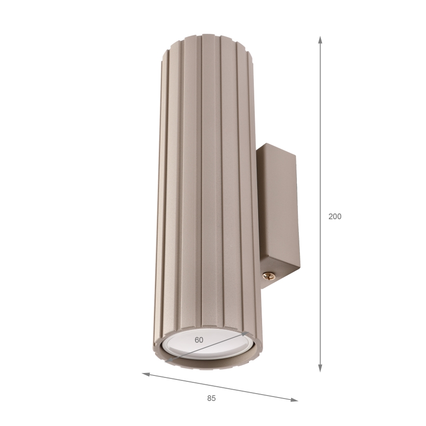 Brilagi - Vägglampa CRISPINA 2xGU10/10W/230V 20 cm beige