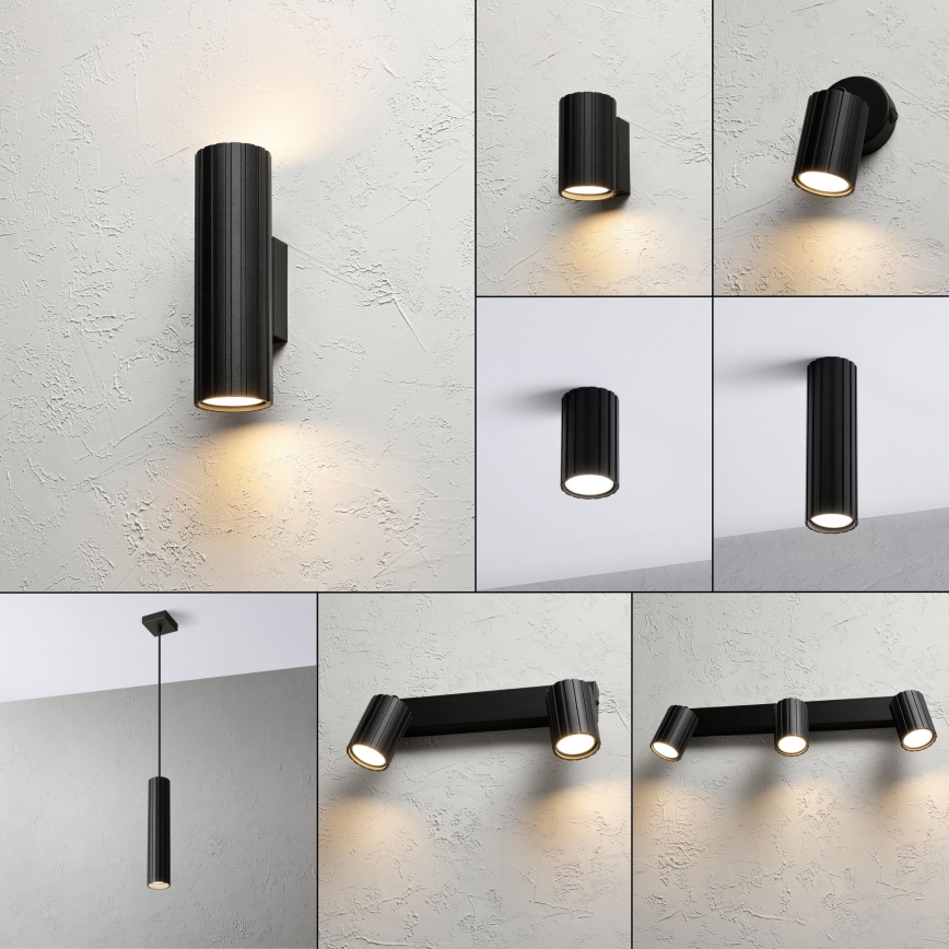 Brilagi - Vägglampa CRISPINA 2xGU10/10W/230V 20 cm svart