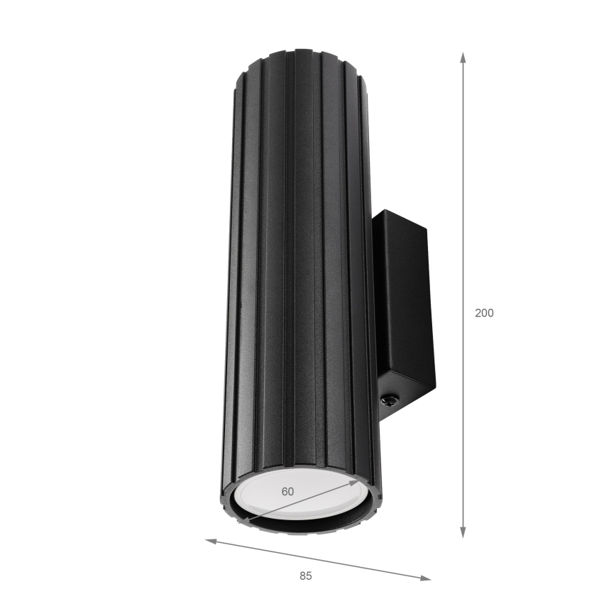 Brilagi - Vägglampa CRISPINA 2xGU10/10W/230V 20 cm svart