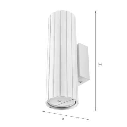 Brilagi - Vägglampa CRISPINA 2xGU10/10W/230V 20 cm vit
