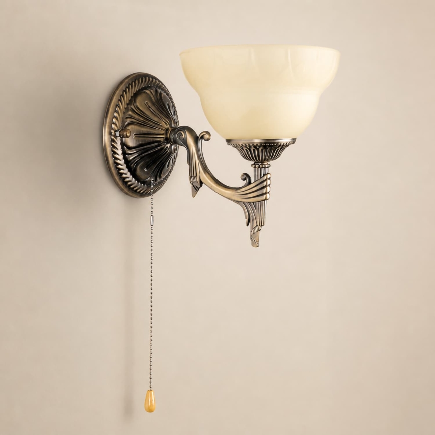 BRILAGI - Vägglampa DAHLIA 1xE27/40W/230V mässing