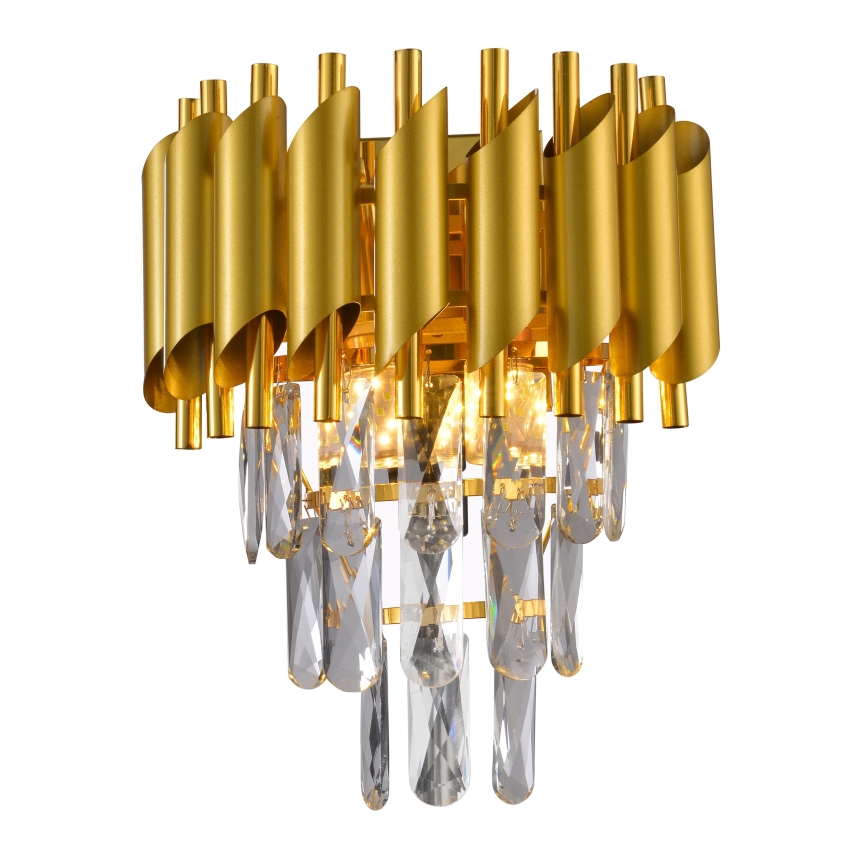 Brilagi - Vägglampa ECLIPSE 2xE14/10W/230V guld