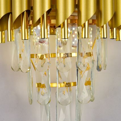 Brilagi - Vägglampa ECLIPSE 2xE14/10W/230V guld