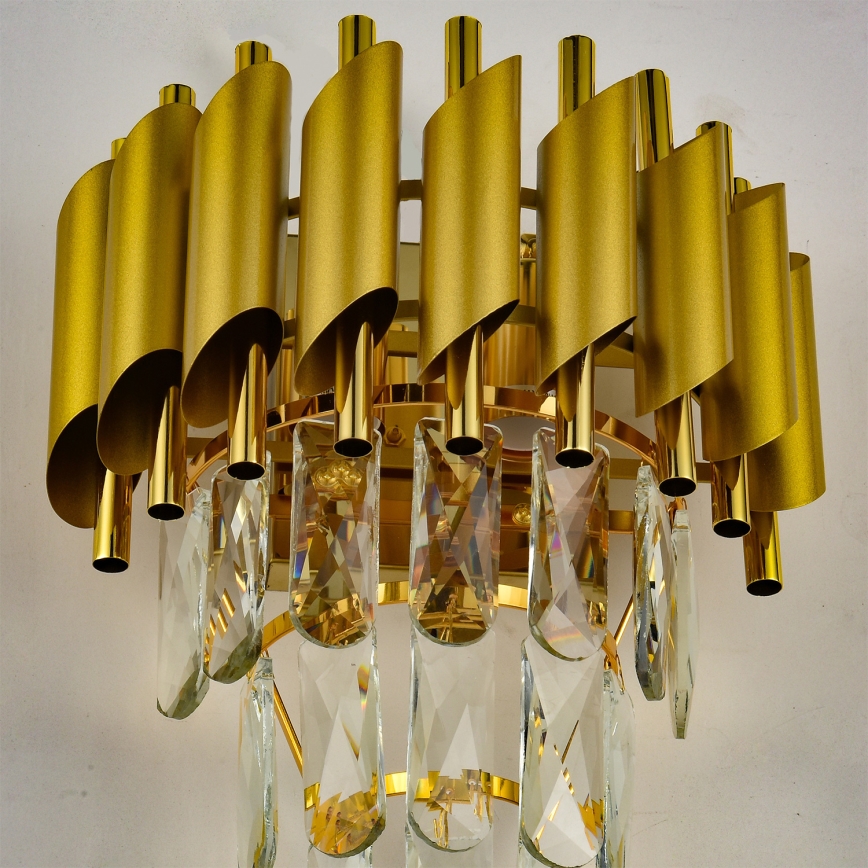 Brilagi - Vägglampa ECLIPSE 2xE14/10W/230V guld