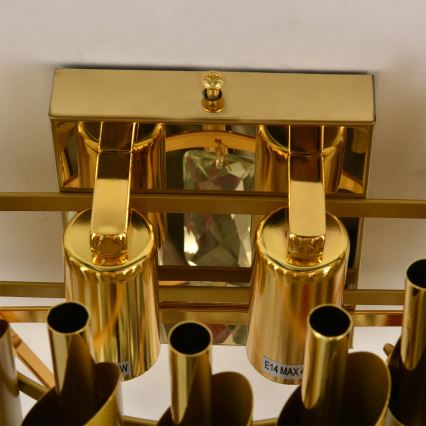 Brilagi - Vägglampa ECLIPSE 2xE14/10W/230V guld