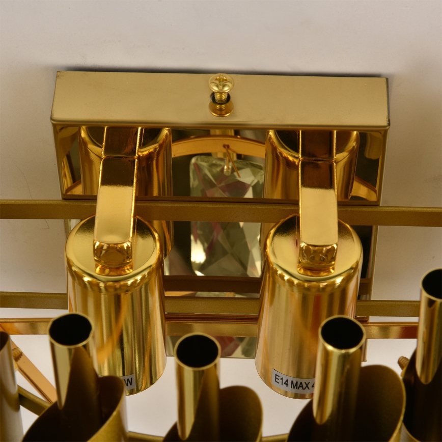 Brilagi - Vägglampa ECLIPSE 2xE14/10W/230V guld