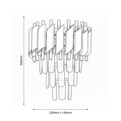 Brilagi - Vägglampa ECLIPSE 2xE14/10W/230V guld