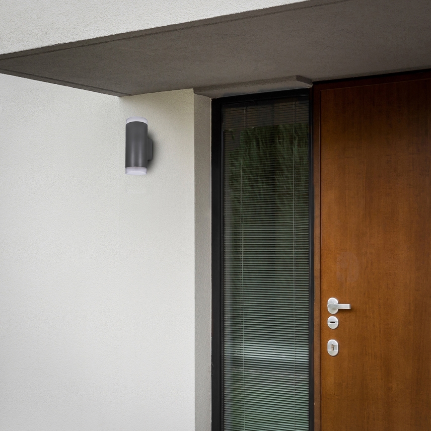 Brilagi - Vägglampa för utomhusbruk MATERA 2xGU10/30W/230V antracit IP54